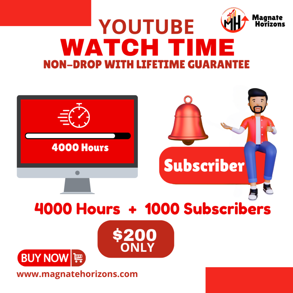 Red Watchtime + Subscribers Post for youtube